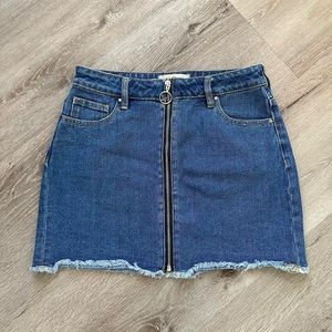 Pacsun denim mini skirt with zipper